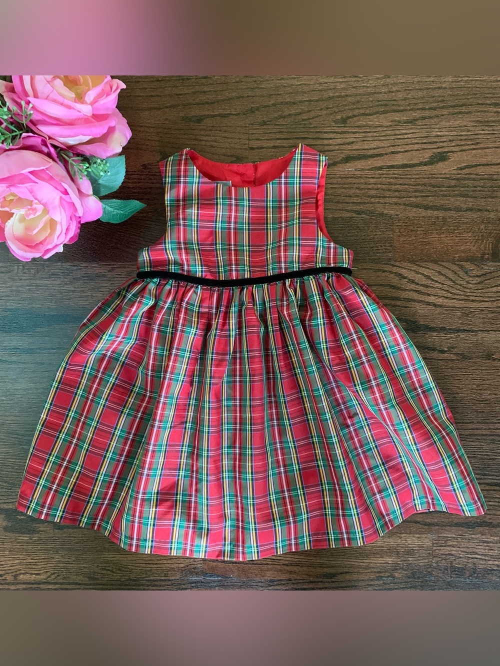 Pastourelle by Pippa & Julie holiday plaid dress, size 24mo